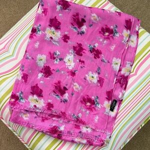 J. Crew Pink Floral Scarf